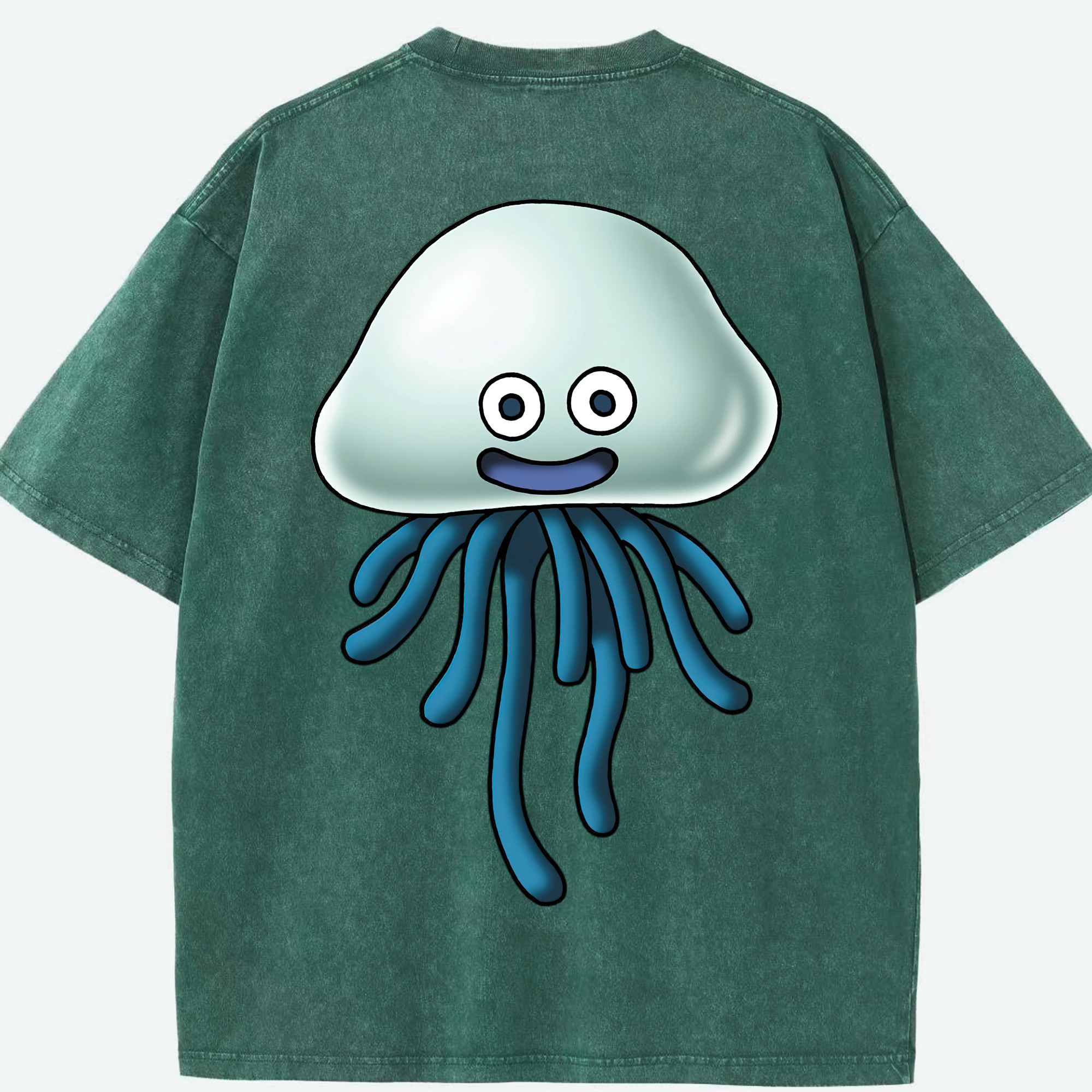 （画像用） ドラゴンクエスト Doragon Kuesuto Dragon Quest 綿100% ヴィンテージ風 半袖Tシャツ（背面プリント）